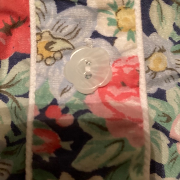 Talbots Kid Floral Dress with Peter Pan Collar Size 5 Short Sleeve - Picture 6 of 7